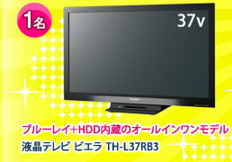 1名　ブルーレイ＋HDD内蔵のオールインワンモデル  液晶テレビ ビエラ TH-L37RB3