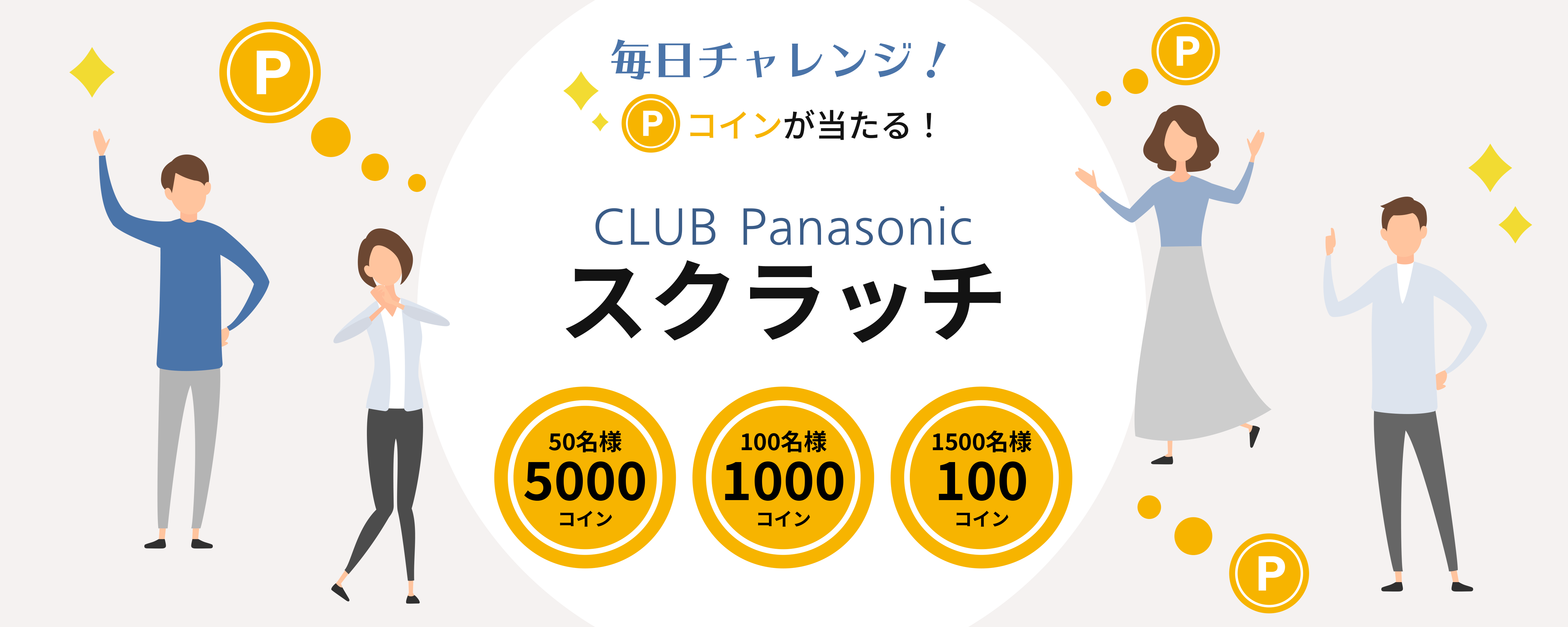 毎日チャレンジ！ コインが当たる！ CLUB Panasonic スクラッチ