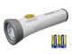 乾電池エボルタ付き LEDライト(単1電池2個用)「BF-158BK-W」