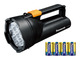 乾電池エボルタ付き ワイドパワーLED強力ライト（黒）「BF-BS05K-K」